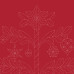 Christmas Tree Sashiko Panel - Red